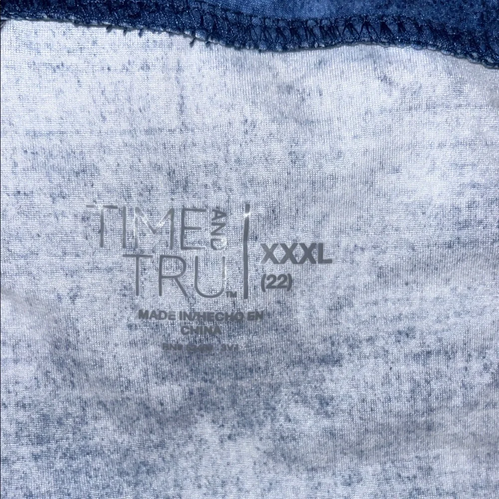 Time and Tru Blue Tie-Dye Leggings - Picture 2 of 2